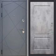Входная металлическая дверь ART 50 Ultima 117 (Серый мат/Бетон темный)