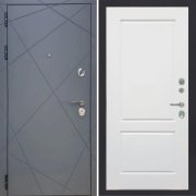 Входная металлическая дверь ART 50 Ultima 117 (Серый мат/Силк сноу)