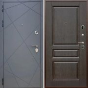 Входная металлическая дверь ART 50 Ultima 243 (Серый мат/Венге)