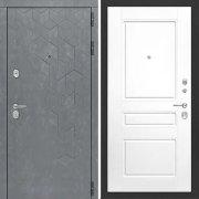 Входная металлическая дверь ART S8 Ultima 243 (Бетон темный/Белый матовый)