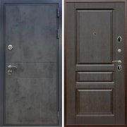 Входная металлическая дверь Optima 243 (Бетон темный/Венге)