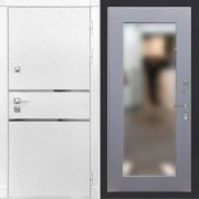 Входная металлическая дверь ART 15 Ultima (Силк Сноу/Зеркало cилк титан)