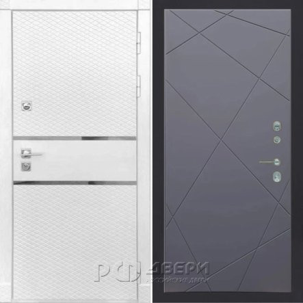 Входная металлическая дверь ART 15 Ultima 291 (Силк Сноу/Силк титан)