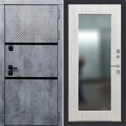 Входная металлическая дверь ART 15 Ultima (Бетон темный/Зеркало сандал белый)