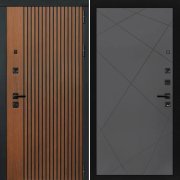 Входная металлическая дверь ART S4 24 (Дуб кантри темный/Графит)