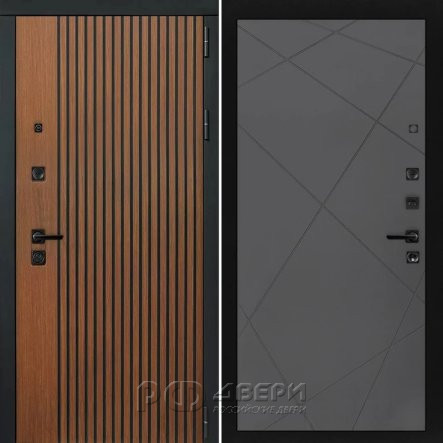 Входная металлическая дверь ART S4 24 (Дуб кантри темный/Графит)