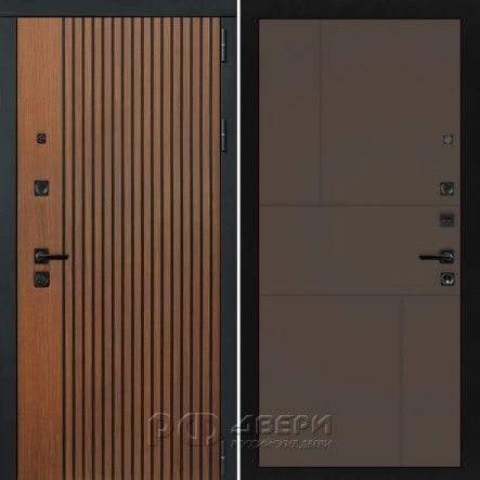 Входная металлическая дверь ART S4 21 (Дуб кантри темный/Смоки)