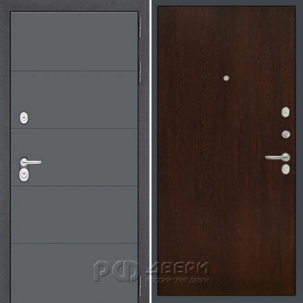 Металлическая дверь Reverse ART S5 5 (Графит софт/Венге)