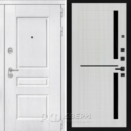 Металлическая дверь Reverse ART S6 02 (Альберо браш/Сандал белый)