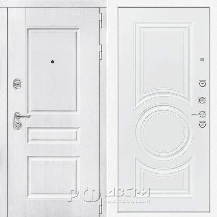 Входная дверь Reverse ART S6 23 (Альберо браш/Белый софт)
