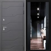 Входная металлическая дверь ART S7 (Графит софт/Зеркало графит)