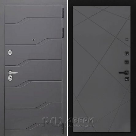 Входная металлическая дверь ART S7 24 (Графит софт/Графит)