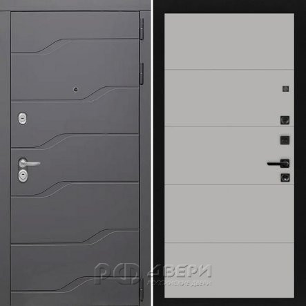 Входная металлическая дверь ART S7 13 (Графит софт/Софт грей)