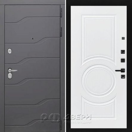 Входная металлическая дверь ART S7 23 (Графит софт/Белый матовый)
