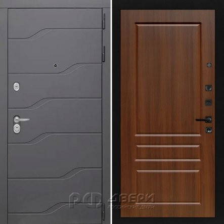 Входная металлическая дверь ART S7 03 (Графит софт/Бренди)