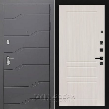 Входная металлическая дверь ART S7 03 (Графит софт/Сандал)