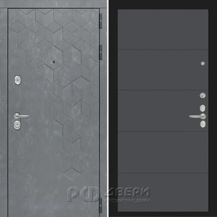 Входная металлическая дверь ART S8 13 (Бетон темный/Графит)