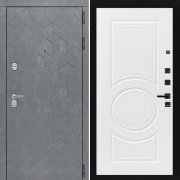 Входная металлическая дверь ART S8 23 (Бетон темный/Белый софт)