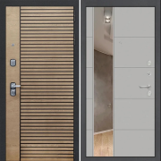 Входная металлическая дверь ART S9 loft 19 (Табак/Зеркало софт грей)