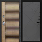Входная металлическая дверь ART S9 loft 24 (Табак/Графит)