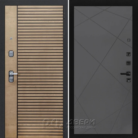 Входная металлическая дверь ART S9 loft 24 (Табак/Графит)