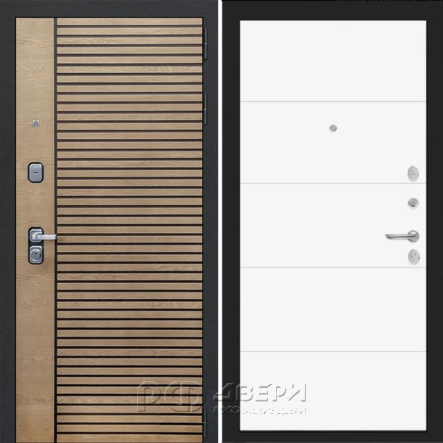 Входная металлическая дверь ART S9 loft 13 (Табак/Белый софт)