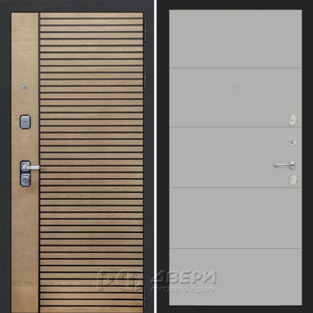 Входная металлическая дверь ART S9 loft 13 (Табак/Грей софт)