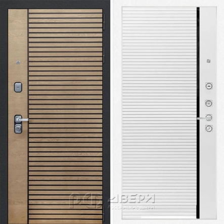 Входная металлическая дверь ART S9 loft 22 (Табак/Белый софт)