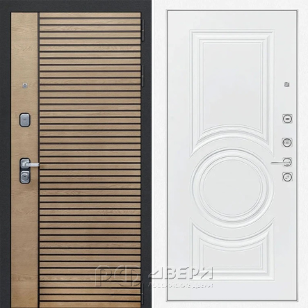 Входная металлическая дверь ART S9 loft 23 (Табак/Белый софт)