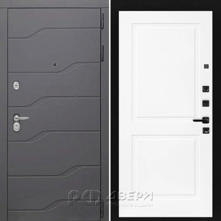 Входная металлическая дверь ART S7 11 (Графит софт/Белый матовый)