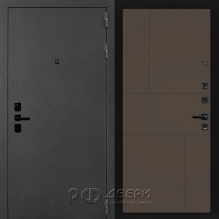 Входная металлическая дверь ART ACOUSTIK 21 (Черный муар с блестками/Смоки)