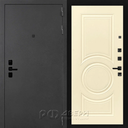 Входная металлическая дверь ART ACOUSTIK 23 (Черный муар с блестками/Софт шампань)