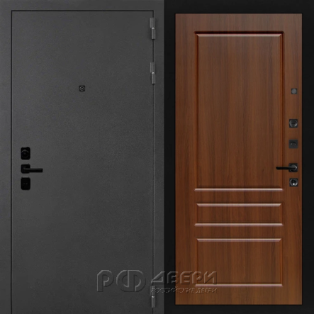 Входная металлическая дверь ART ACOUSTIK 03 (Черный муар с блестками/Бренди)