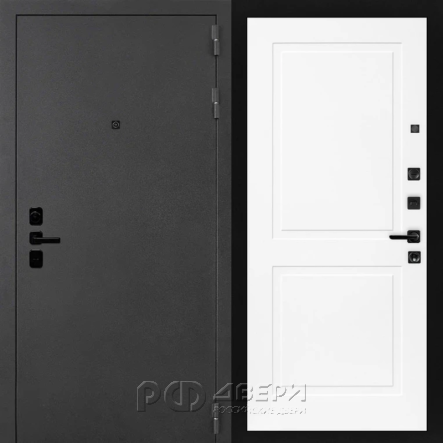 Входная металлическая дверь ART ACOUSTIK 11 (Черный муар с блестками/Белый матовый)