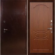 Входная металлическая дверь Термо Сибирь (Антик медный/Береза мореная №12)