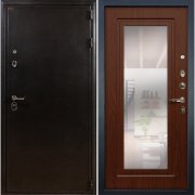Входная металлическая дверь Колизей (Антик серебро/Зеркало береза мореная №30)