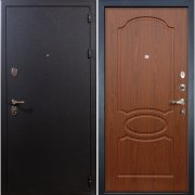 Входная металлическая дверь Рим (Черный шелк/Береза мореная №12)