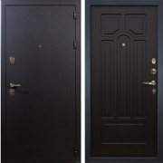 Входная металлическая дверь Рим (Черный шелк/Венге №32)