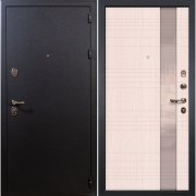 Входная металлическая дверь Рим Новита (Черный шелк/Беленый дуб №52)