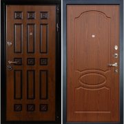 Входная металлическая дверь Гладиатор Винорит (Голден патина/Береза мореная №12)