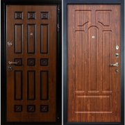 Входная металлическая дверь Гладиатор Винорит (Голден патина/Береза мореная №26)