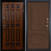 Входная металлическая дверь Гладиатор Винорит Энигма (Голден патина/Орех №57)