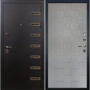 Входная металлическая дверь Витязь Квадро (Черный шелк/Графит софт №72)