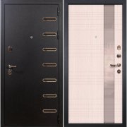 Входная металлическая дверь Витязь Новита (Черный шелк/Беленый дуб №52)