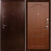 Входная металлическая дверь Цезарь 5А Волна (Антик медный/Береза мореная №12)