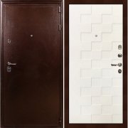 Входная металлическая дверь Цезарь 5А Квадро (Антик медный/Белая шагрень №71)