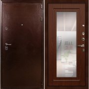 Входная металлическая дверь Цезарь 5А (Антик медный/Зеркало береза мореная №30)