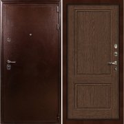 Входная металлическая дверь Цезарь 5А Энигма (Антик медный/Орех №57)