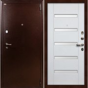 Входная металлическая дверь 1А (Медный антик/Белый ясень №34)