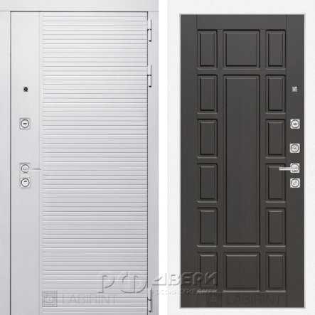 Входная металлическая дверь Piano white 12 (белый софт/венге)